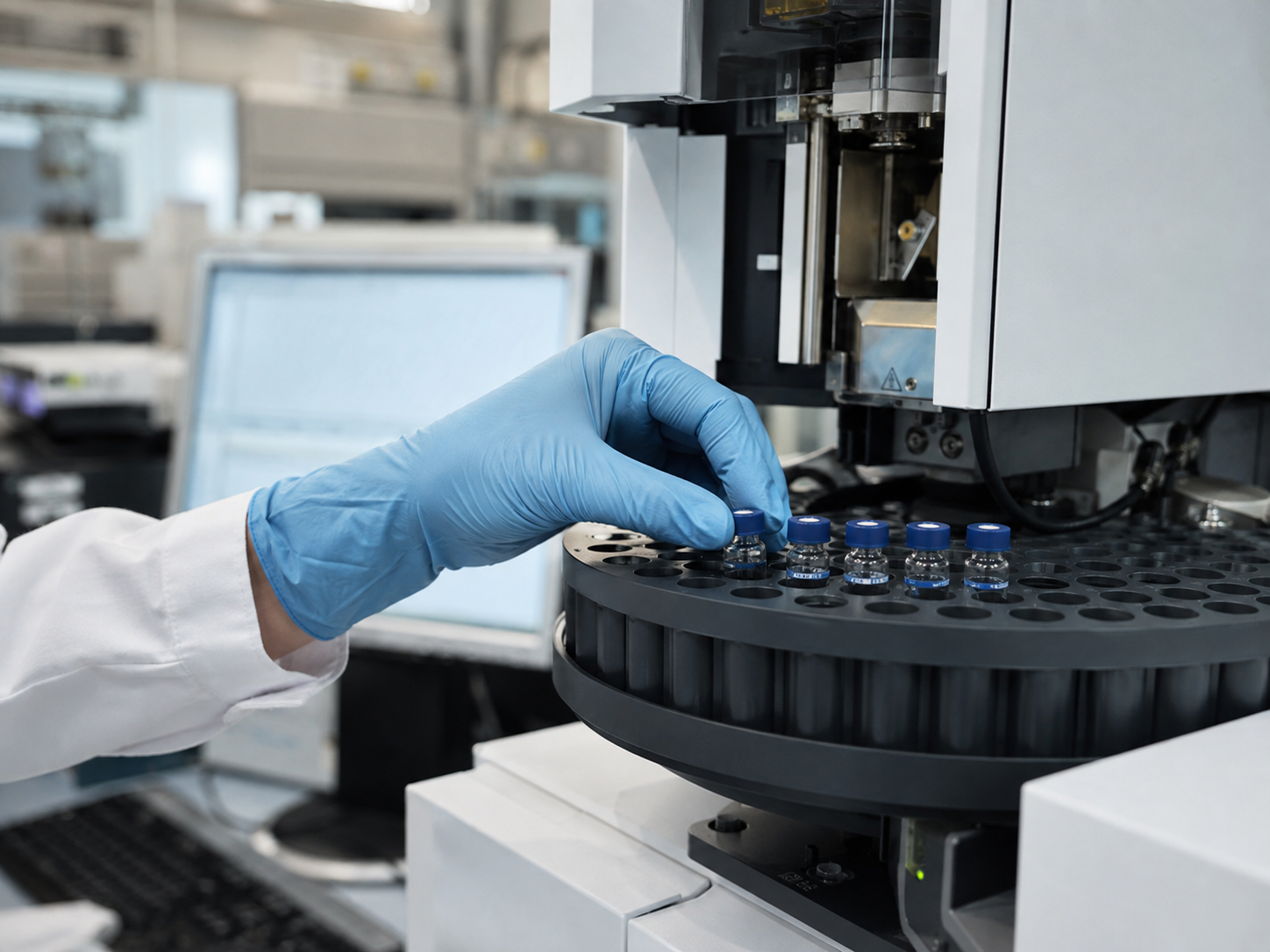 Analytical laboratory testing workflow visualization