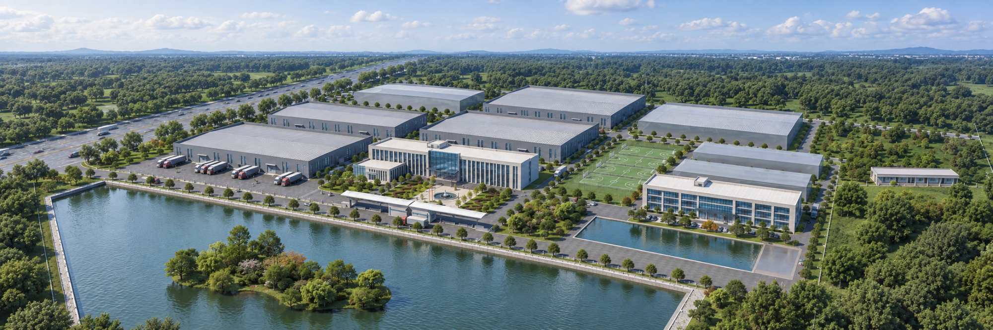 Biopharmaceutical campus concept in Vientiane
